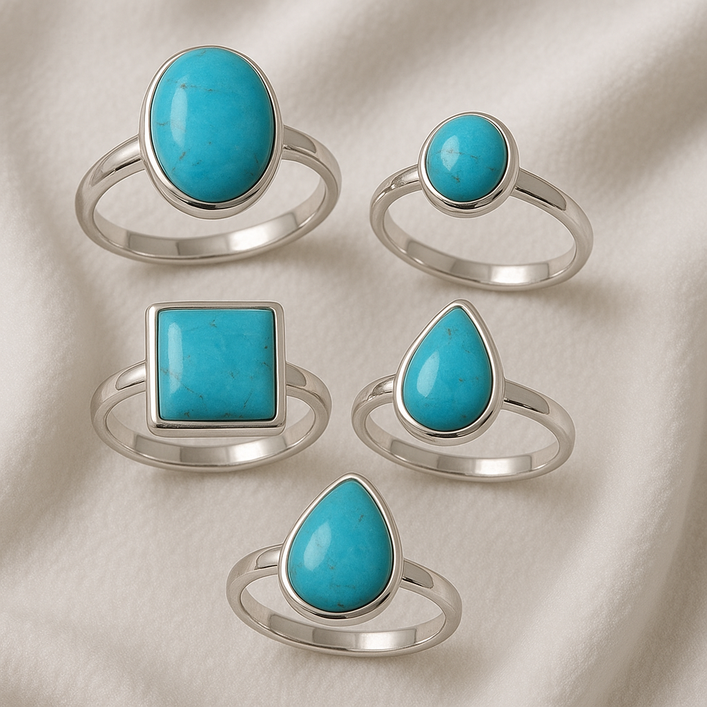 Firoza Silver Rings