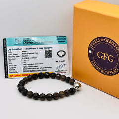 Stability & Grounding Bracelet - Magnetic Emclosure Smoky Quartz Bracelet - 8mm