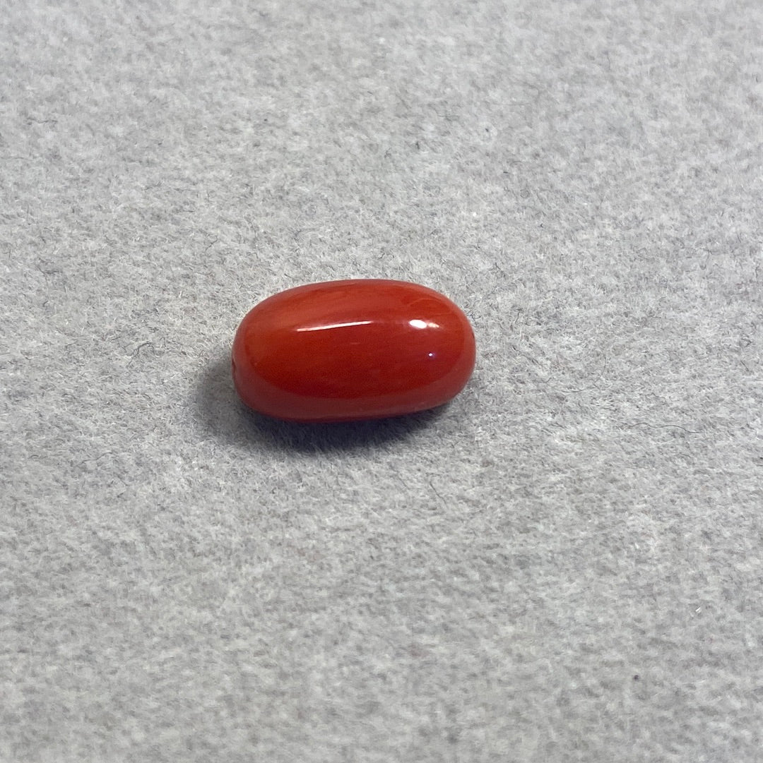 5.11 Carat Natural Red Coral Moonga Oval Shape