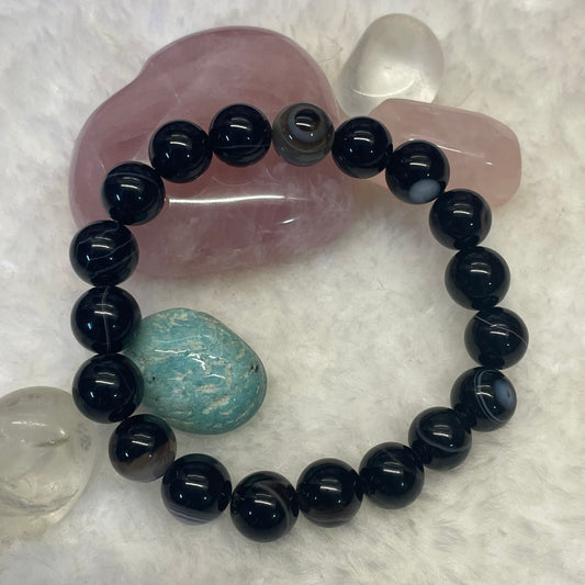 Protection & Strength Bracelet - Premium Original Sulemani Aqeeq/Hakik Bracelet- 10 mm