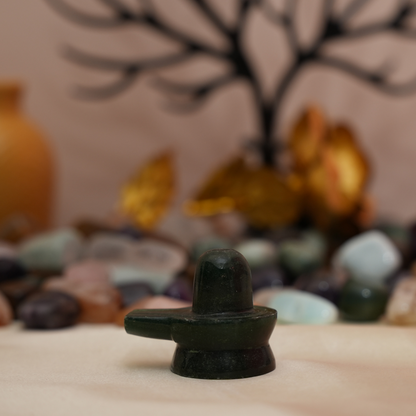 Green Jade Crystal - Shiva Lingam - 65gm