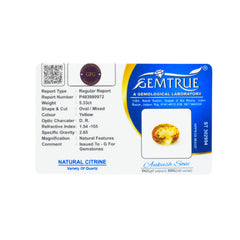 5.33 Carats Natural Citrine (Sunela Stone) - 09/08-107