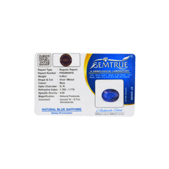 6.00 Carats Natural Blue Sapphire (Neelam) Stone - 09/08-109
