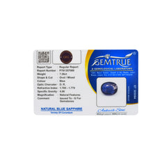 7.26 Carats Natural Blue Sapphire (Neelam) Stone - 09/08-111