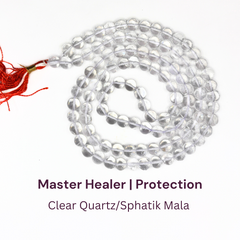 8mm Sphatik Mala Clear Quartz Mala