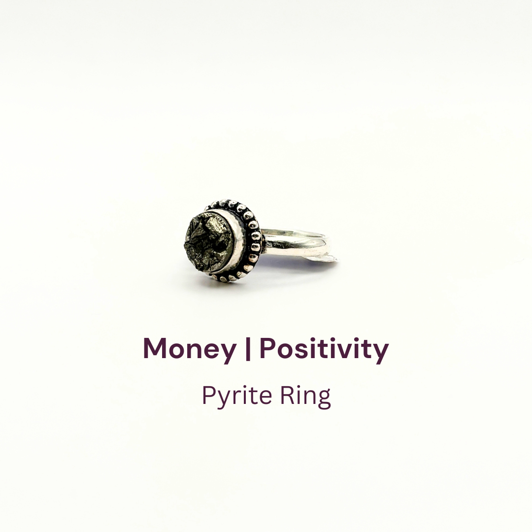Pyrite Ring Original Natural Circle Adjustable