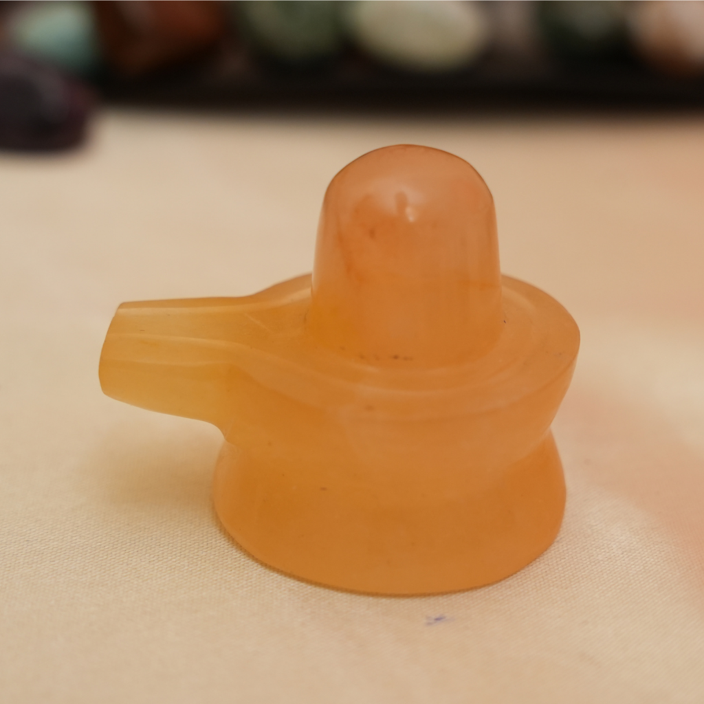 Yellow Calcite Shiva Lingam - 82gm