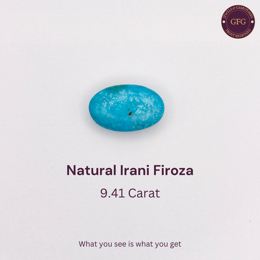 9.41 Carat Natural & Lab-certified Irani Firoza/Turquoise- GT 6241