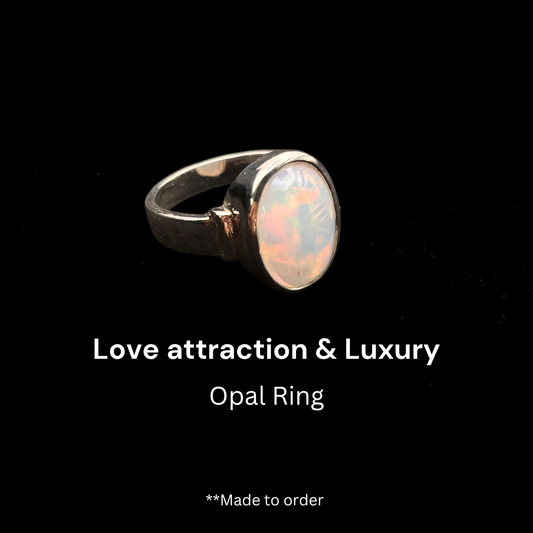 Euthopian Opal (High Fire) Pure Silver Ring - Natural & Certified