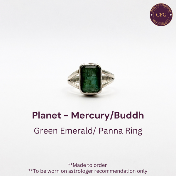 Zambian Emerald Pure Silver Ring - Lab Certified