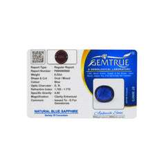 8.52 Carats Natural Blue Sapphire (Neelam) Stone - 09/08-120