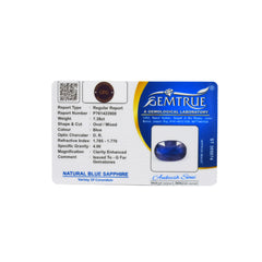 7.38 Carats Natural Blue Sapphire (Neelam) Stone - 09/08-121