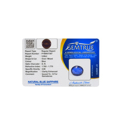 5.86 Carats Natural Blue Sapphire (Neelam) Stone - 09/08-122