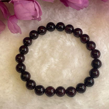 Courage & Manifestation Bracelet - Garnet - 8 mm