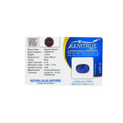 7.81 Carats Natural Blue Sapphire (Neelam) Stone - 09/08-125