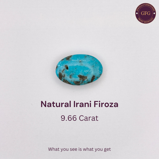 9.66 Carat Natural & Lab-certified Irani Firoza/Turquoise- GT 2923