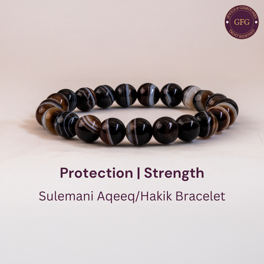 Protection & Strength Bracelet - Sulemani Hakik (Aqueeq) - 8mm