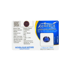 3.47 Carats Natural Blue Sapphire (Neelam) Stone - 09/08-131