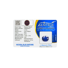 5.18 Carats Natural Blue Sapphire (Neelam) Stone - 09/08-135