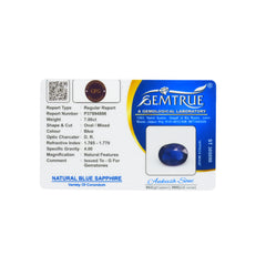 7.00 Carats Natural Blue Sapphire (Neelam) Stone - 09/08-137