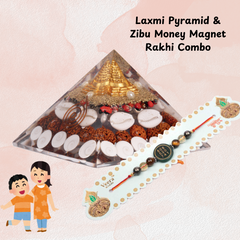 Raksha Bandhan Gift for Brother- Laxmi Yog Combo | Round Zibu Rakhi| Roli Chawal & Sweet