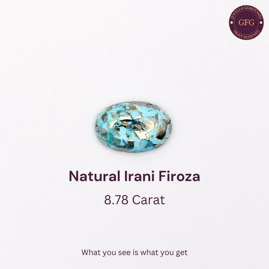 8.78 Carat Natural & Lab-certified Irani Firoza/Turquoise- GT 53431