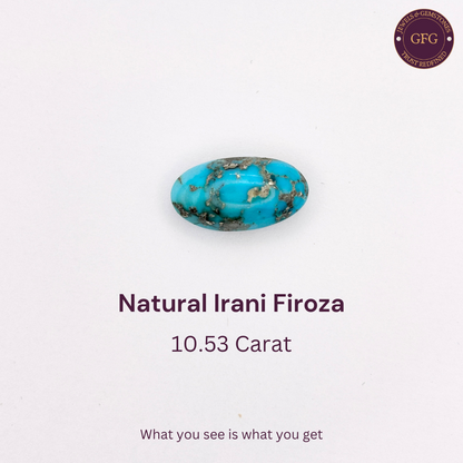 10.53 Carat Natural & Lab-certified Irani Firoza/Turquoise- GT 1893