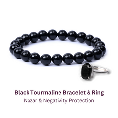 Black Tourmaline Bracelet & Ring