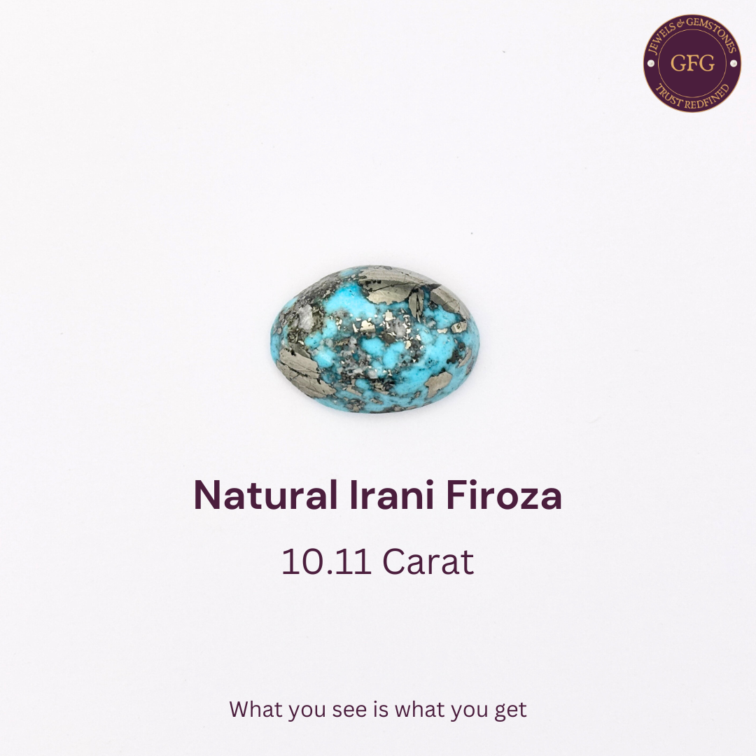 10.11 Ct. Natural & Lab-certified Irani Firoza/Turquoise- GT 7747