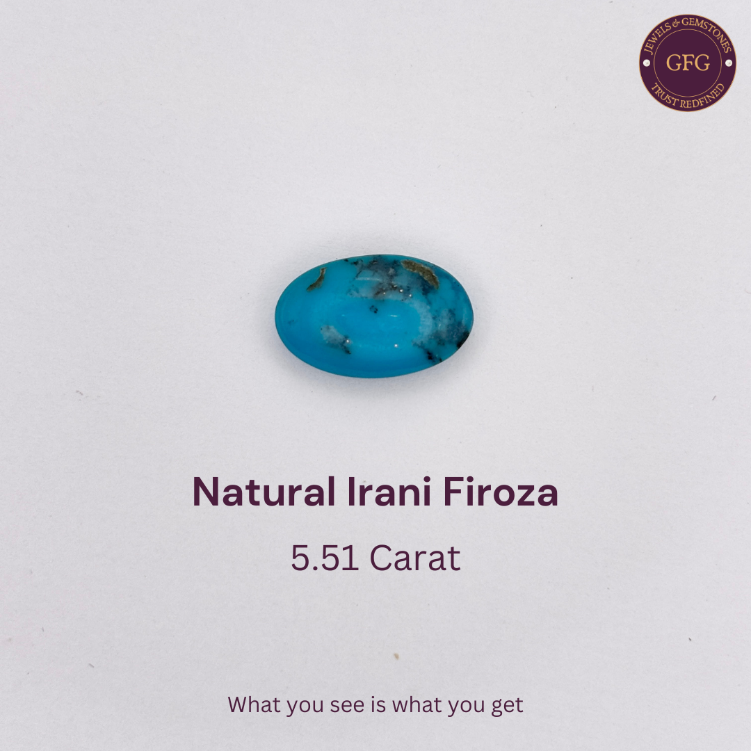 5.51 Carat Natural & Lab-certified Irani Firoza/Turquoise- GT 8879