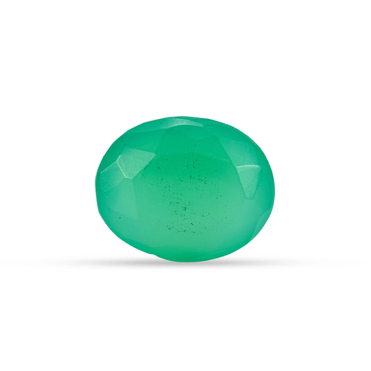 7.11 Carat Green Onyx (Chalcedony Stone) - Natural & Lab-Certified  06/08 - 17