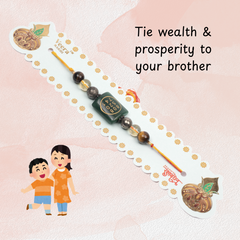 Money Magnet Zibu Rakhi | Roli Chawal & Sweet | Pack of 1
