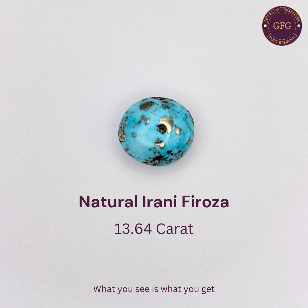 13.64 Carat Natural & Lab-certified Irani Firoza/Turquoise- GT 21639