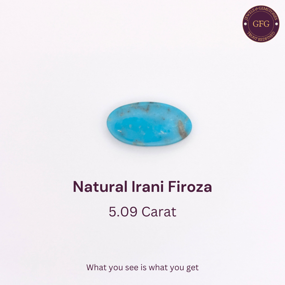 5.09 Carat Natural & Lab-certified Irani Firoza/Turquoise- GT 7078