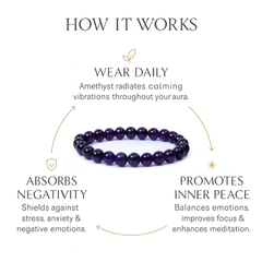 Amethyst Bracelet for Stress & Anxiety