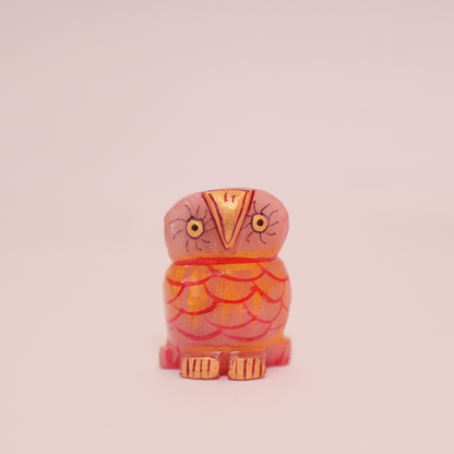 Rose Quartz Crystal Owl - Small for Home & Office