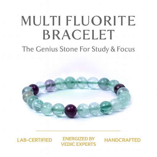 Multi Fluorite Bracelet - Study & Focus