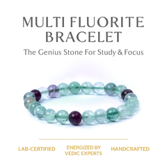 Multi Fluorite Bracelet - Study & Focus
