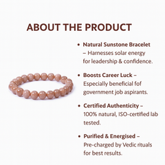 Government Job Sunstone Bracelet