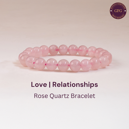 Love & Relationship Bracelet - Rose Quartz - 8mm