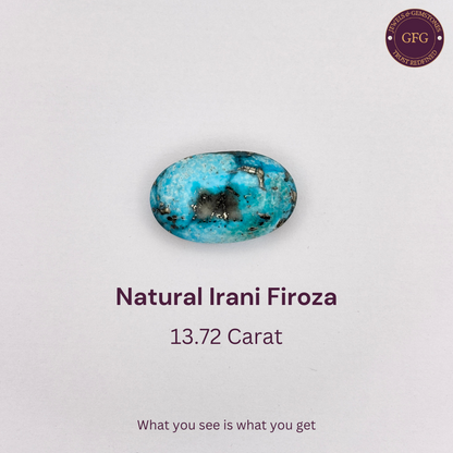 13.72 Carat Natural & Lab-certified Irani Firoza/Turquoise- GT 5241