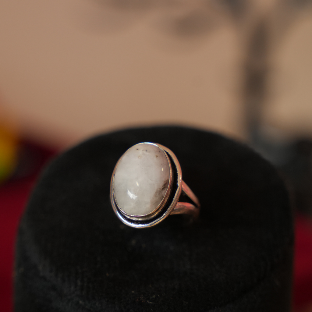 Adjustable Moonstone Ring - Lab Certified