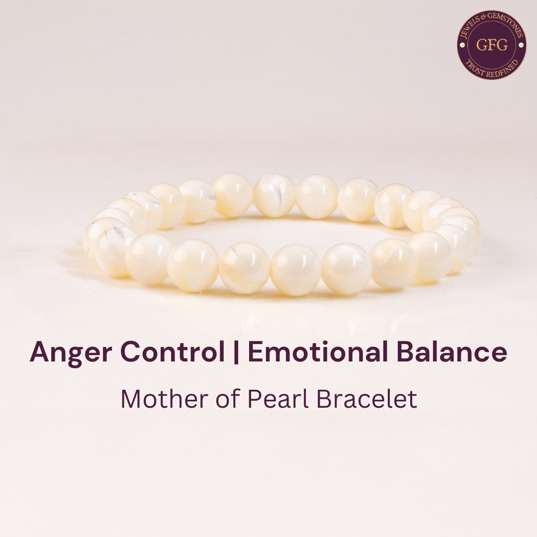 Anger Control & Emotional Balance - Mother of Pearl Bracelet - 8mm