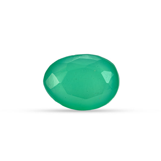 6.16 Carat Green Onyx (Chalcedony Stone) - Natural & Lab-Certified  06/08 - 22