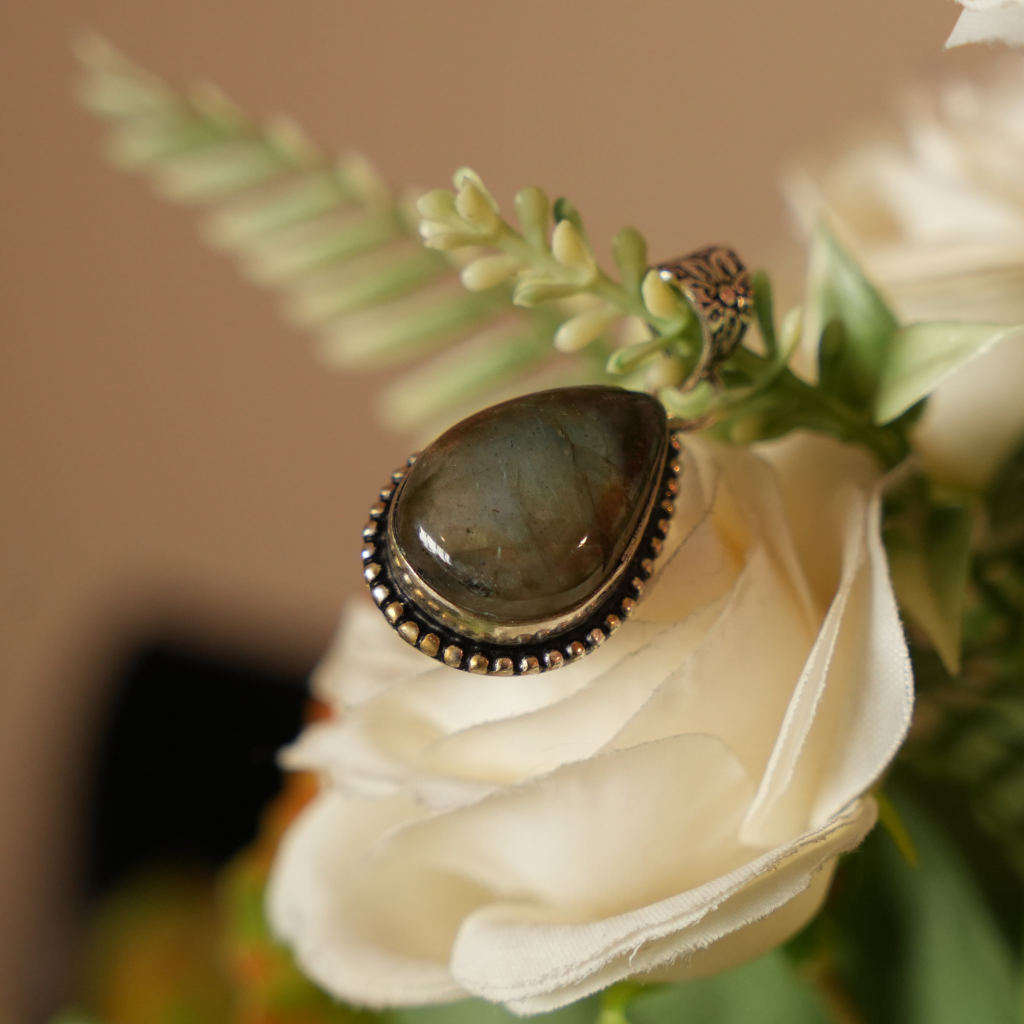 Labradorite Pendant Drop Shape Big