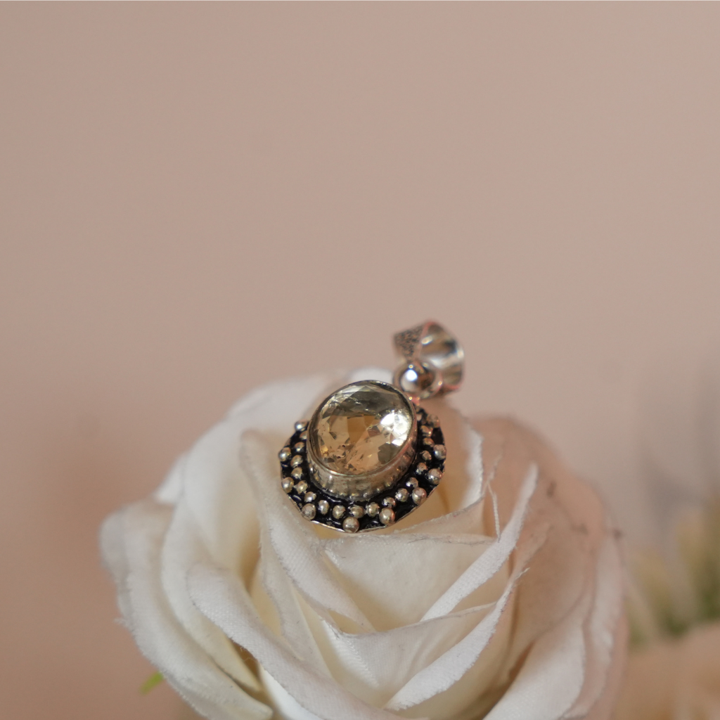 Citrine Pendant German Silver