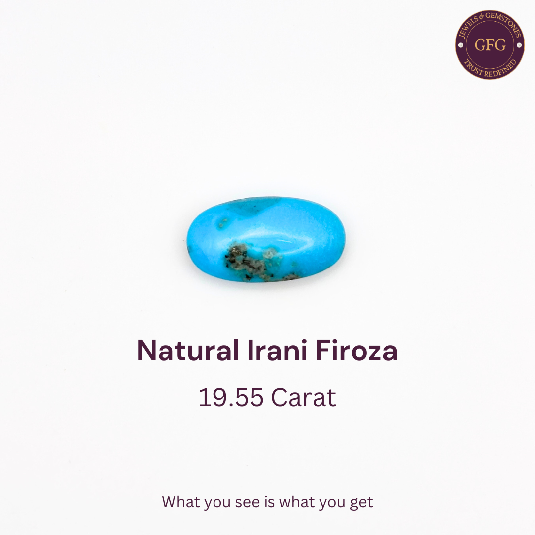 19.55 Carat Natural & Lab-certified Irani Firoza/Turquoise- GT 37354