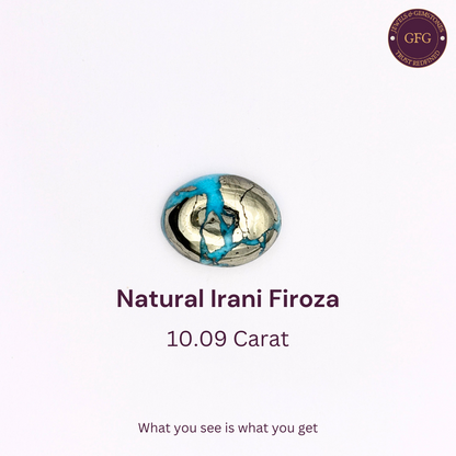 10.09 Carat Natural & Lab-certified Irani Firoza/Turquoise- GT 53284