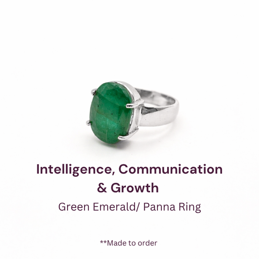 Zambian Emerald Pure Silver Ring in Prong Design - Lab Certified