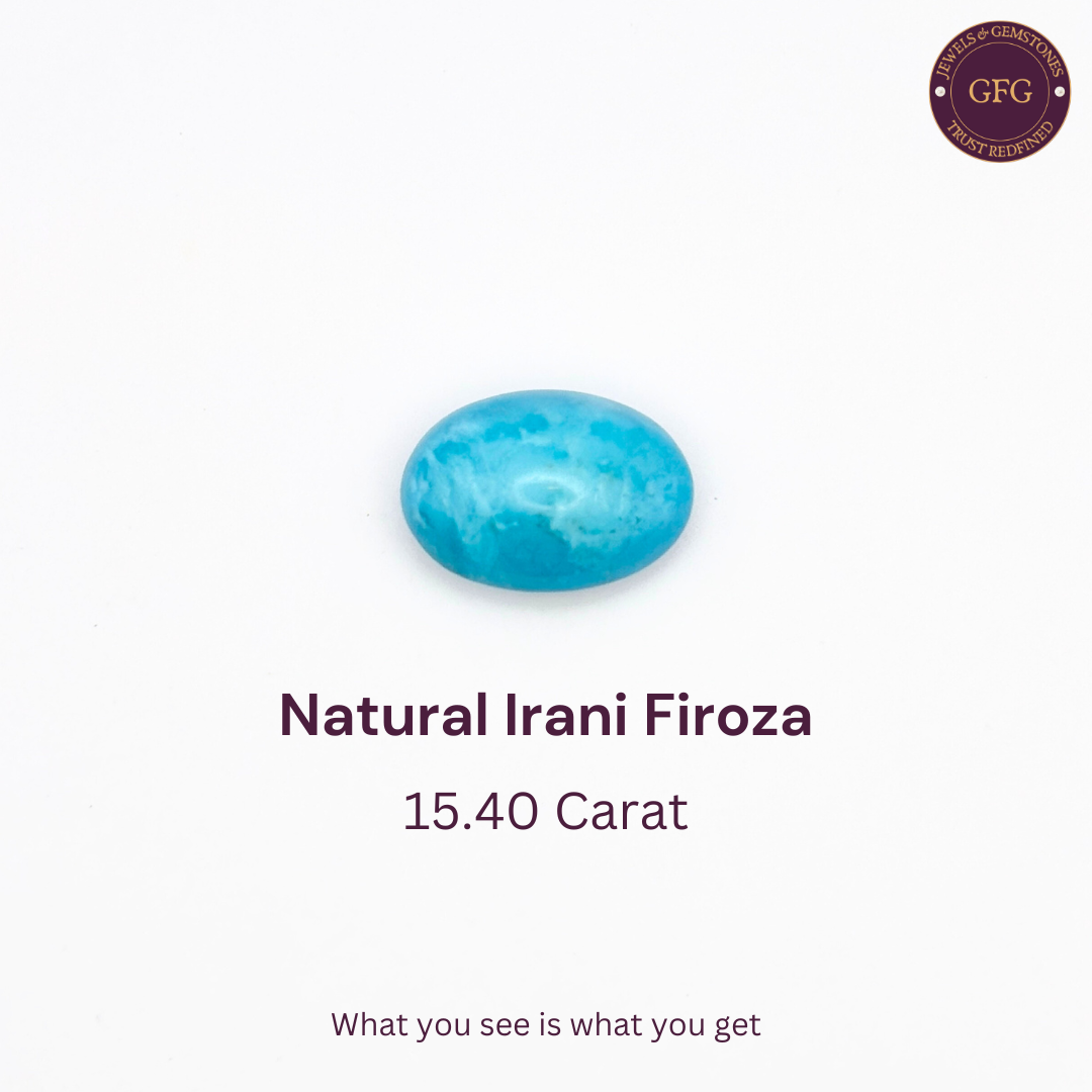 15.40 Carat Natural & Lab-certified Irani Firoza/Turquoise- GT 77912